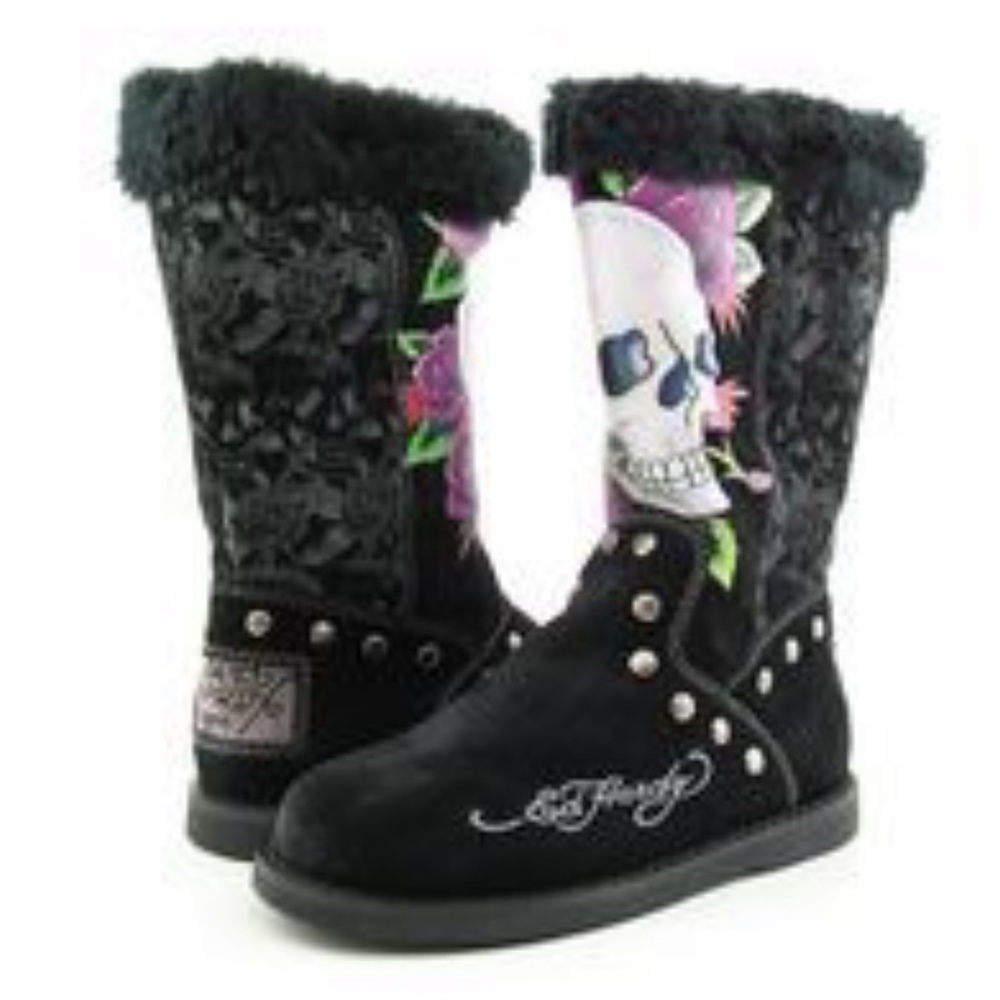 Ed Hardy skull boots